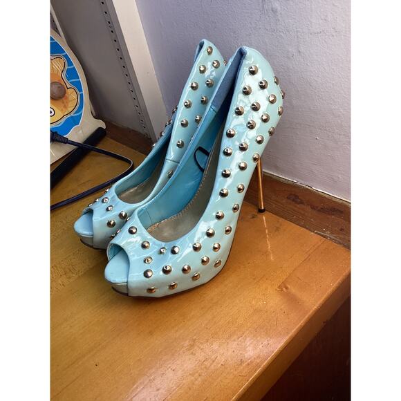 WET SEAL Women's Peep Toe Slip On Stiletto Heels Shoes Size 7 - Picture 2 of 7